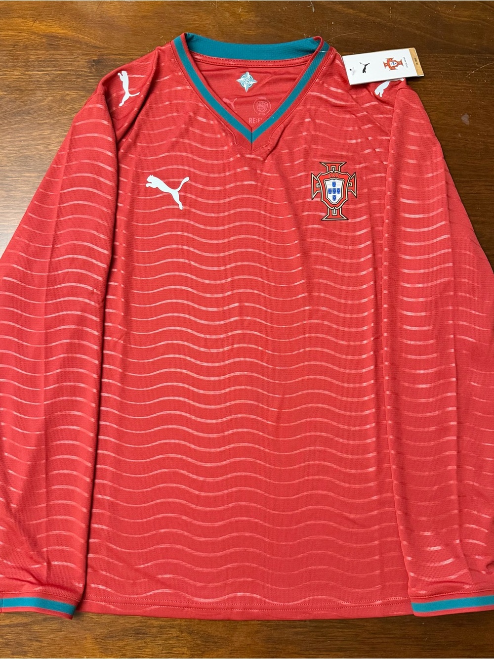 Puma Portugal 2026 Home World Cup Long Sleeve Soccer Jersey XL 100% Authentic